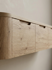 MIYOKO™ Oak Japandi Floating TV Stand – 106"